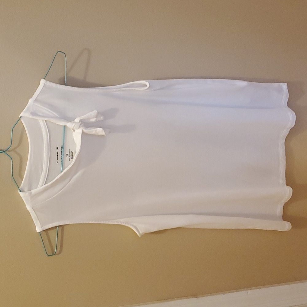 Banana Republic White Round Neck Tank Top Size XS